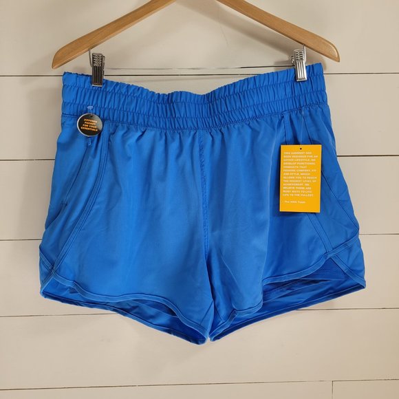 Avia Shorts Nwt Avia Blue Running Shorts Womens Sz Large Poshmark